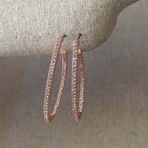 Rose gold hoops